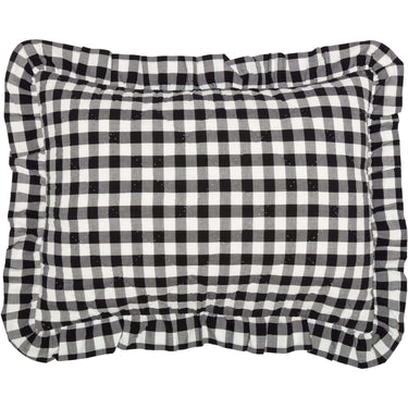 Annie Buffalo Black Check Ruffled Standard Sham 21x27 VHC Brands - The Fox Decor